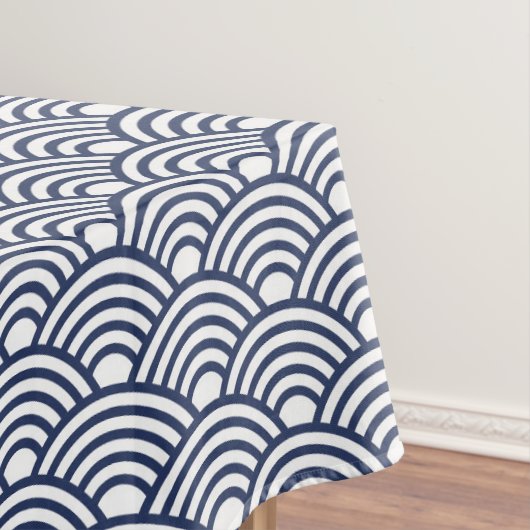 Antique Japanese Seigaiha Waves テーブルクロス (インサイチュ)