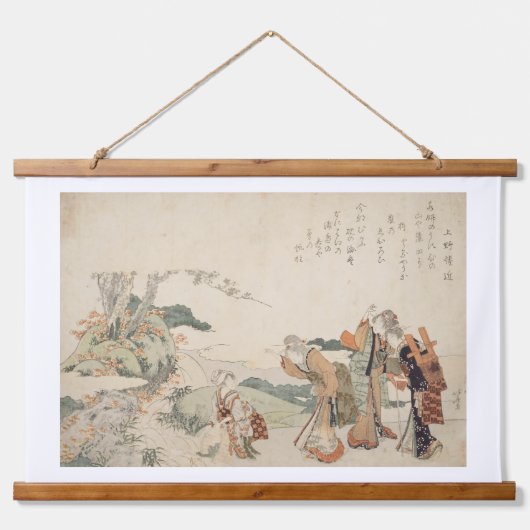 Antique Japanese Ukiyo-e Tapestry - Classical 吊り下げ型タペストリー (正面)