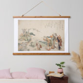 Antique Japanese Ukiyo-e Tapestry - Classical 吊り下げ型タペストリー (寝室)