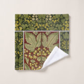 Antique Leaf Pattern Towel バスタオルセット (ウォッシュタオル)