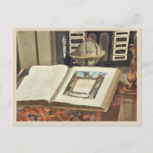 Antique Library Interior Painting Book and Globe ポストカード (正面)