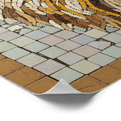 Antique Lion Mosaic ポスター (角)