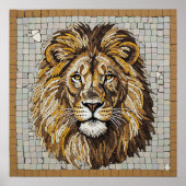 Antique Lion Mosaic ポスター (正面)