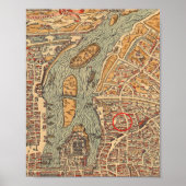 Antique London Waterways Map ポスター (正面)