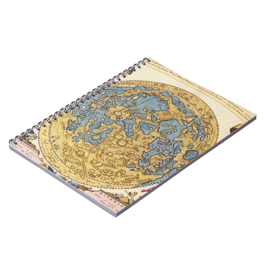 Antique Lunar Crater Map Notebook ノートブック (左側)