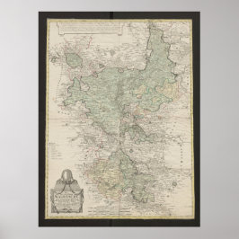 Antique Magdeburg Map, Vintage German Cartography  ポスター