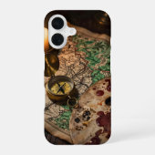 Antique Map and Compass Academia Case iPhone 16ケース (裏面)