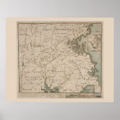 Antique map of Boston and Environs 1775 ポスター (正面)
