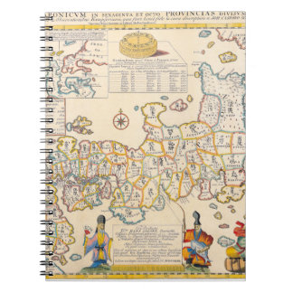 Antique Map of China Provinces Notebook ノートブック