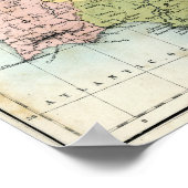 Antique map of Spain and Portugal ポスター (角)