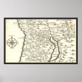 Antique Map Tribes of Israel, Jerusalem, Dead Sea ポスター (正面)