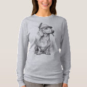 Antique Marble Dachshund Tシャツ (正面)