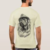 Antique Marble Fireman Rottweiler Tシャツ (裏面)