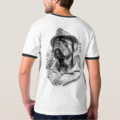 Antique Marble Fireman Rottweiler Tシャツ (裏面)
