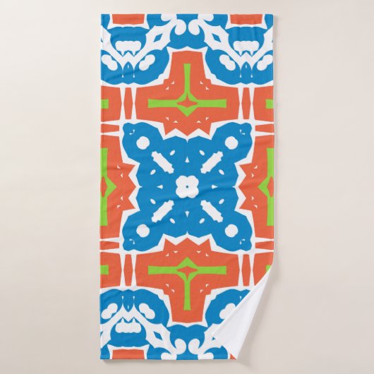 Antique mexican talavera ceramic. Vintage seamless バスタオル (バスタオル)