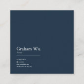 Antique Mirror Floral Open Book Dark Academia スクエア名刺 (裏面)