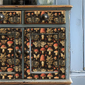 Antique Moth Botanical Curio Vintage Mushroom 薄葉紙