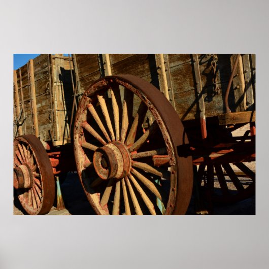 Antique mule train wagon ポスター (正面)