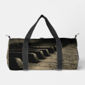 Antique Music Piano Keys  ダッフルバッグ (正面)