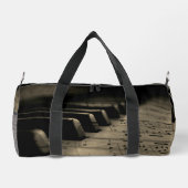 Antique Music Piano Keys  ダッフルバッグ (裏面)