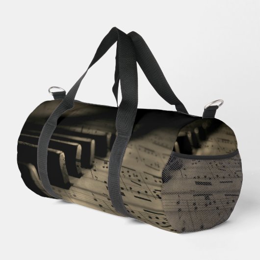 Antique Music Piano Keys  ダッフルバッグ (右コーナー)