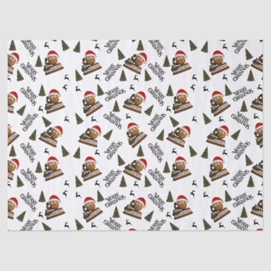 Antique Nut Christmas Wrapping Paper 薄葉紙 (正面)
