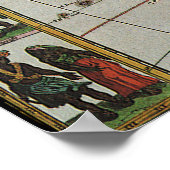 Antique Old World Map of Africa, c. 1635 ポスター (角)