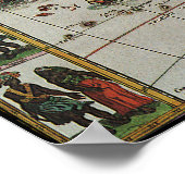 Antique Old World Map of Africa, c. 1635 ポスター (角)