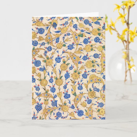 Antique Oriental Sultan Design カード (黄色い花)