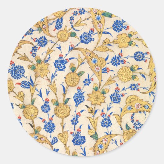 Antique Oriental Sultan Design ラウンドシール (正面)