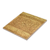 Antique Ornamental Golden Floral Pattern タイル (側面)
