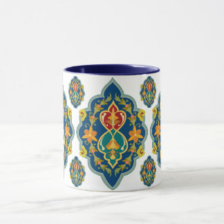 Antique Persian Pattern Look Seven-Tone Coffee Mug マグカップ