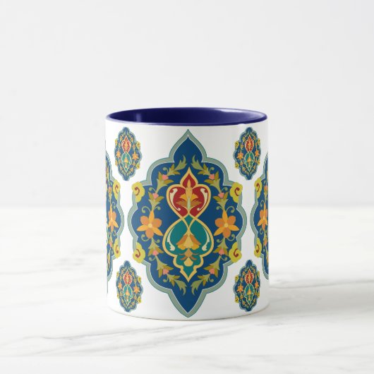Antique Persian Pattern Look Seven-Tone Coffee Mug マグカップ (中央)