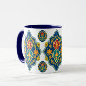 Antique Persian Pattern Look Seven-Tone Coffee Mug マグカップ (正面左)