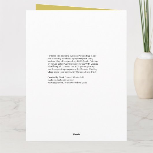 Antique Persian Rug - Look CGGWOMF カード (裏面)