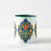 Antique Persian Turkish Pattern 7-Tone  V2 Coffee  マグカップ (中央)