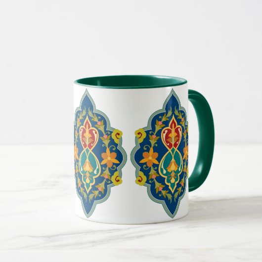 Antique Persian Turkish Pattern 7-Tone  V2 Coffee  マグカップ (正面右)