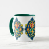 Antique Persian Turkish Pattern 7-Tone  V2 Coffee  マグカップ (正面左)