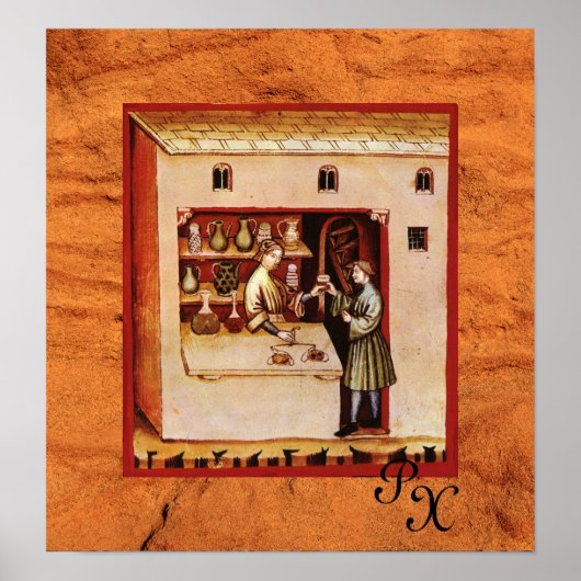 ANTIQUE PHARMACY,Pharmacist, Medicine, Drug Store ポスター (正面)