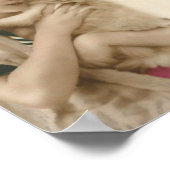 Antique Photo Victorian Woman and Dog ポスター (角)