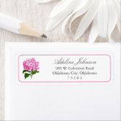 Antique Pink Hydrangea Return Address Label ラベル (インサイチュ)