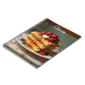 Antique Plate of Waffles with Strawberries  ノートブック (左側)