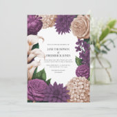 Antique Plum, Blush Taupe & Shadow Mulberry 招待状 (スタンド正面)
