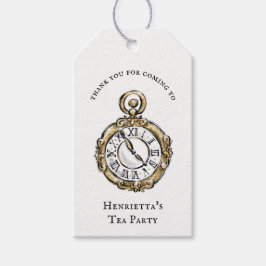 Antique Pocket Watch Whimsical Birthday Gift Tags ギフトタグ