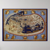 Antique Ptolemaic World Map, Johannes of Arnsheim ポスター (正面)
