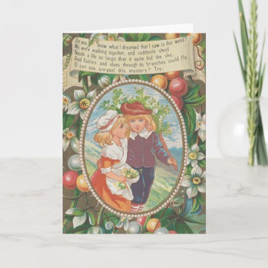 Antique Quirky Valentine, Victorian Era, 1874 カード (正面)