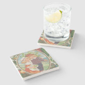 Antique Quirky Valentine, Victorian Era, 1874 ストーンコースター (横)