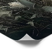 Antique Rabbit Bunny Flower Print, Easter ポスター (角)