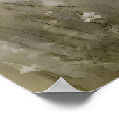 Antique Rabbit Flowers Print, Easter Bunny ポスター (角)