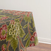 Antique Red Floral and Grapes Botanical Pattern テーブルクロス (インサイチュ)